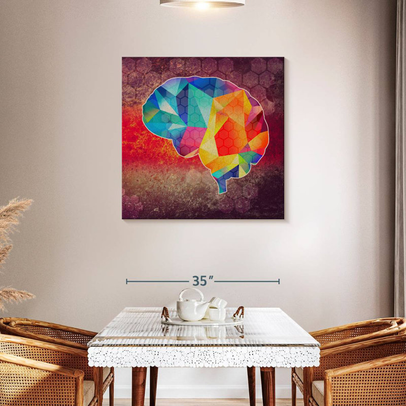 Arney Geometric Brain, 36" H x 36" W