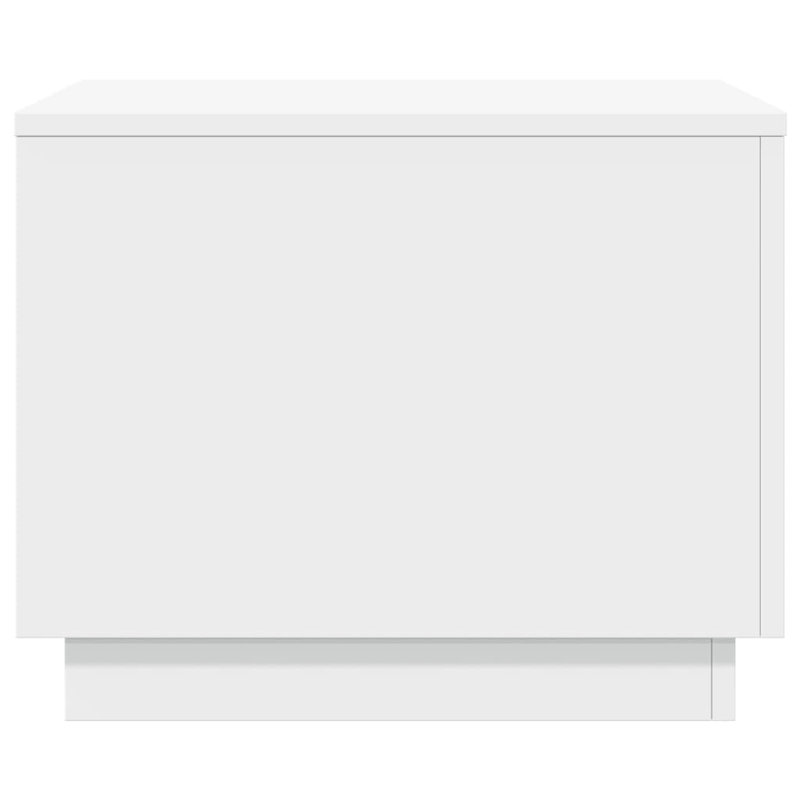 Coffee Table With LED Lights 19.7"X19.7"X15.7", White
