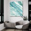 «Silver Springs I Blue Green» par Albena Hristova, art mural en verre acrylique-668195186
