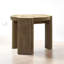 Contemporary Style Oak - Finished Round End Table With Plinth Base Character, 20" X 18" Dimensions Feature ,