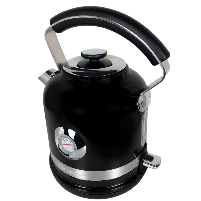 Ariete Moderna 1.7L Stainless Steel Electric Kettle, Black