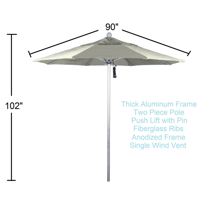 Parasol de marché octogonal 7 pi Anadarko, Toile