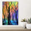 «Enchanted Forest Lights», art dramatique abstrait coloré, paysage de forêt-129145471