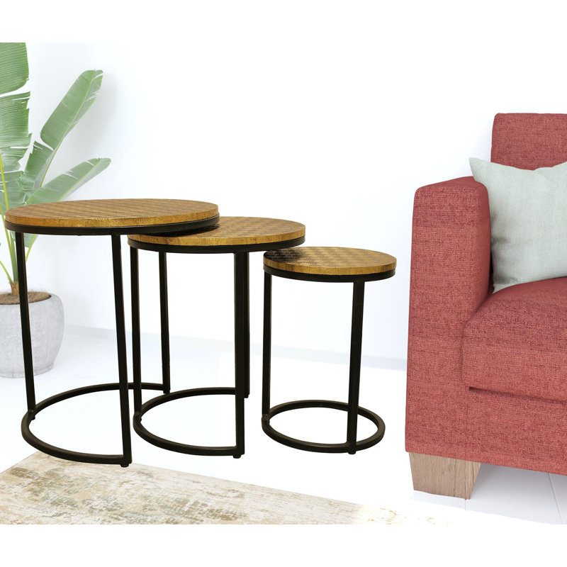 WaKeeney Nesting Tables, Brass