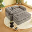 Canapé inclinable moderne double, tissu chenille avec repose-pieds de rangement pour la maison