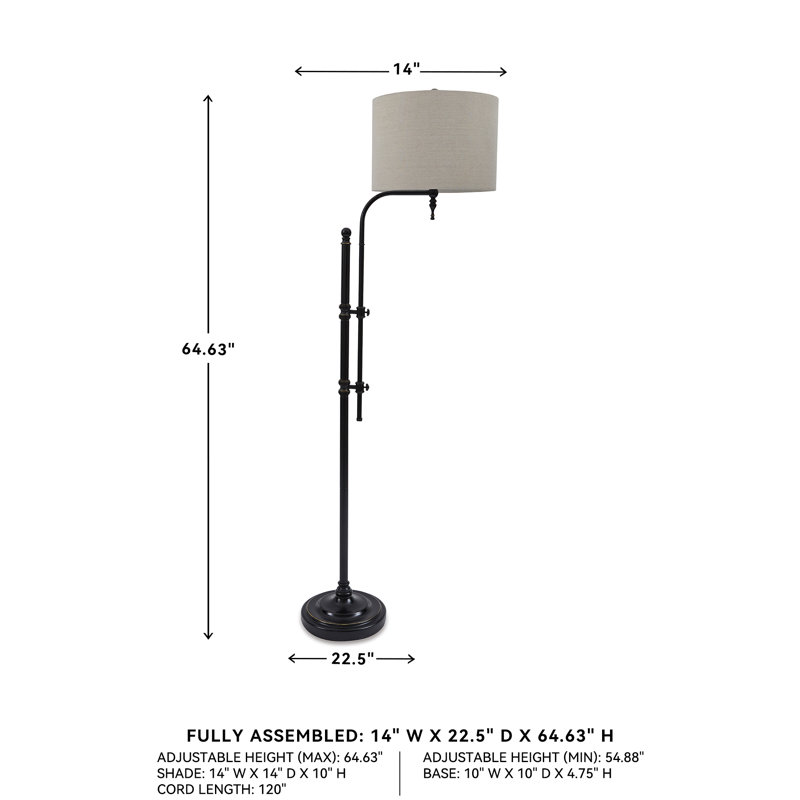 Lampe sur pied arquée 65 po Sneller