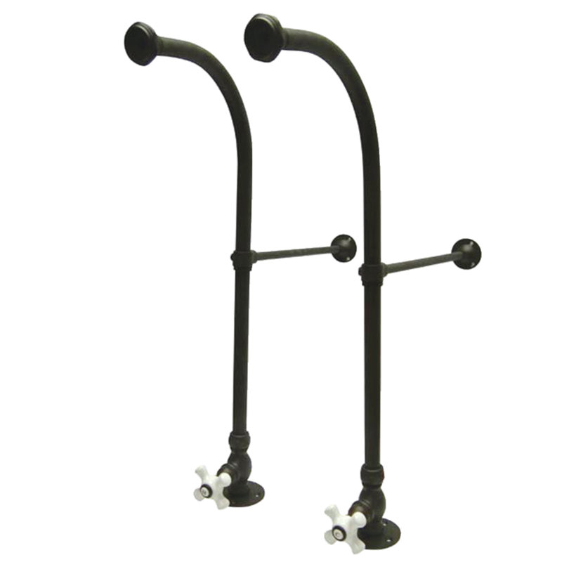 Kingston Brass Vintage Rigid Freestand Supplies with Stops and Cross Handles, Oil Rubbed Bronze