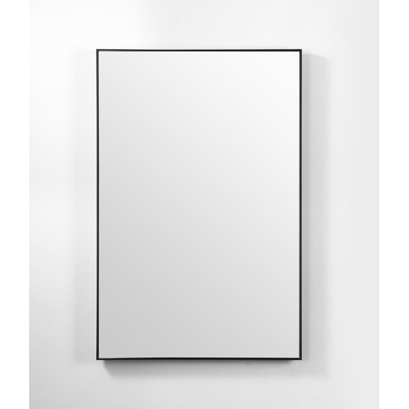 Rohe Beveled Mirror, 23.5" W x 35.5" H, Black