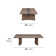 Lenora Rectangular Coffee Table With Two Ottomans