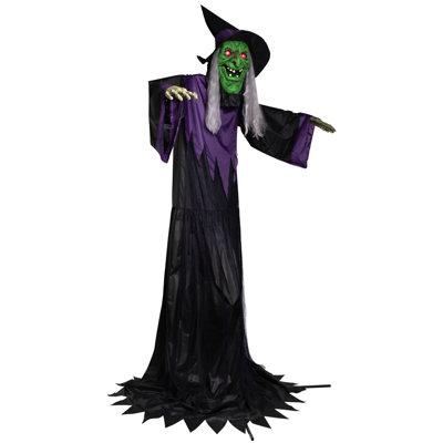 Huge Lighted And Animated Talking Witch Commercial Outdoor Halloween Decoration - 15'
