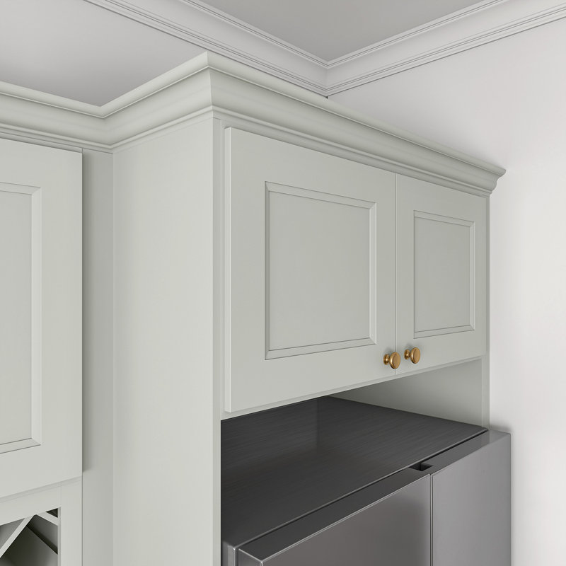 Armoire de cuisine en bois massif prête à assembler, H 18 po x l 36 po x P 24 po, Double shaker Laguna Grey