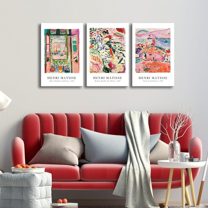 3 Piece No Frame Print on Canvas