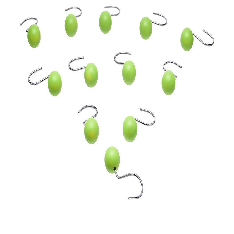 Crochets de rideau de douche ronds, Vert lime