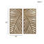 Ensemble de 2 panneaux décoratifs muraux en bois, motif de palmier, 40,6 cm x 81,3 cm, art botanique pour salon