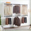 Closet Systèmes, garde-robe modulaire murale en bois Devi Modern - finition chêne chaud | Blanc | Bois-727442562