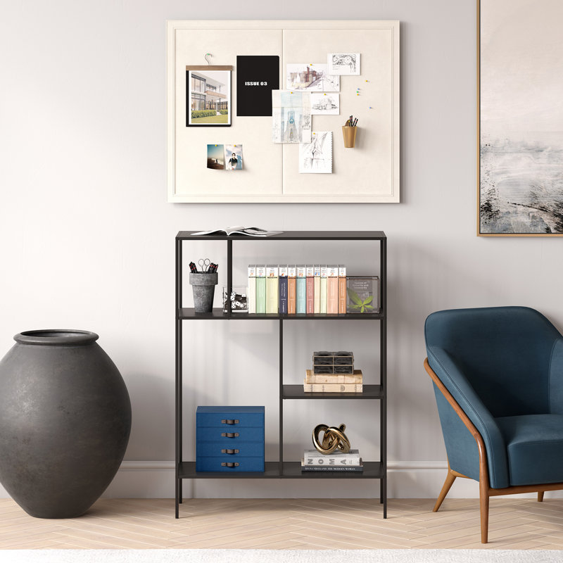 Winthrop 121.92cm H x 91.44cm W Steel Standard Bookcase, Blackened Bronze