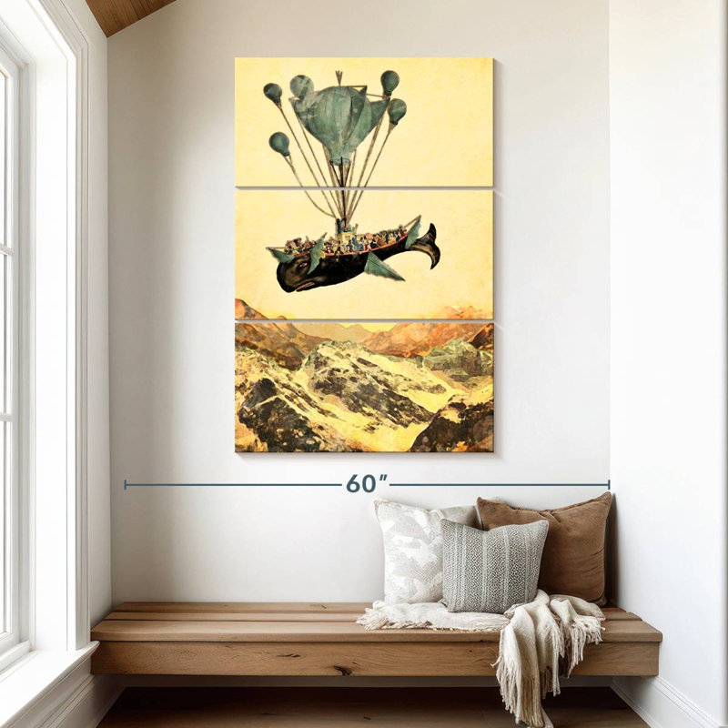 Kelan Flying Whale, 50" H x 32" W