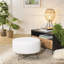 Actis 54Cm Wide Round Footstool Ottoman