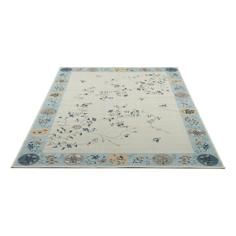 Power Loom Chenille Light Blue Rug, Rectangle 80 x 150cm