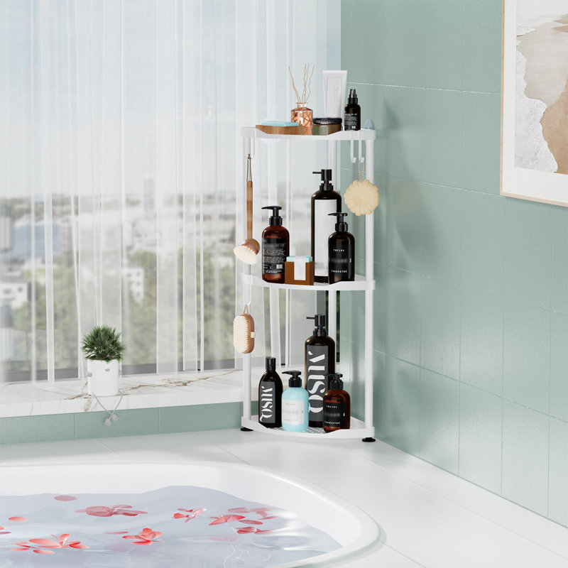Freestanding Shower Caddy, White