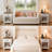 Set Of 2 Farmhouse Nightstands With Charging Station, Modern White And Walnut End Tables With Power Outlets And USB Ports-782617755-782617749