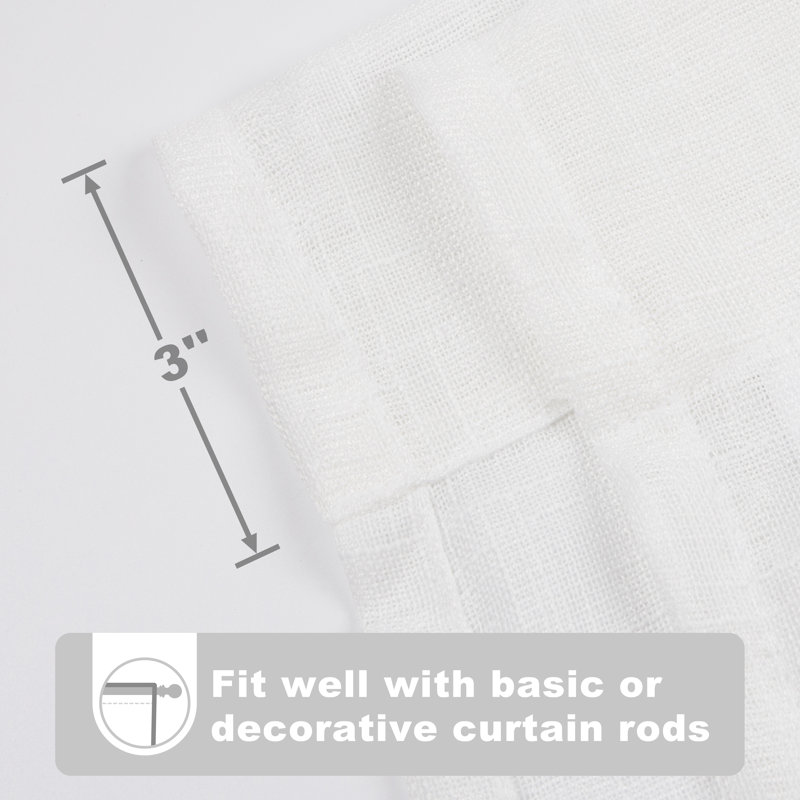 Semi Sheer Curtain Single Panel, 42" W x 63" L