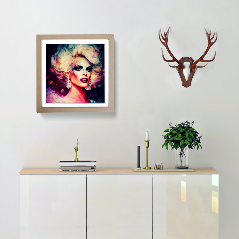 Single Picture Frame Print on Wood, Oak