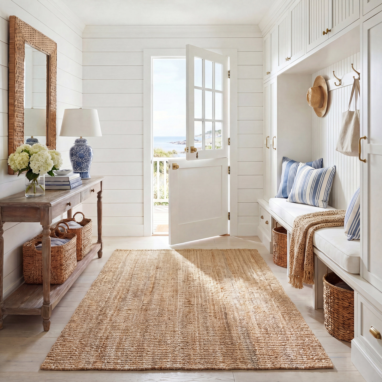 Alda Hand-Woven Jute Rug, Rectangle 4' x 6'