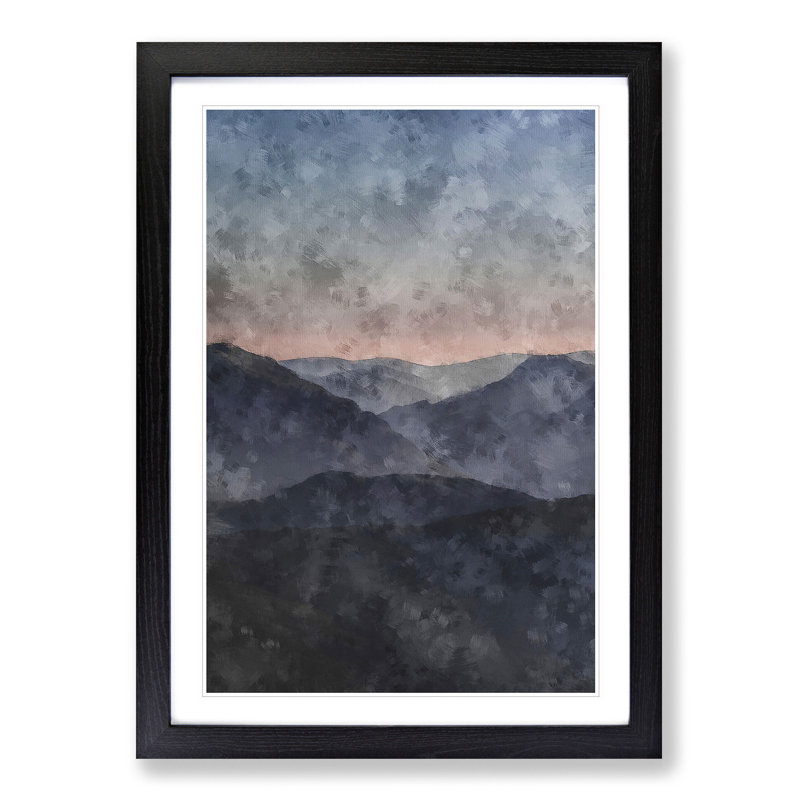 Ben Lui Mountain Scotland - Picture Frame Graphic Art Print, 33cm H x 24cm W x 2cm D, Black Framed