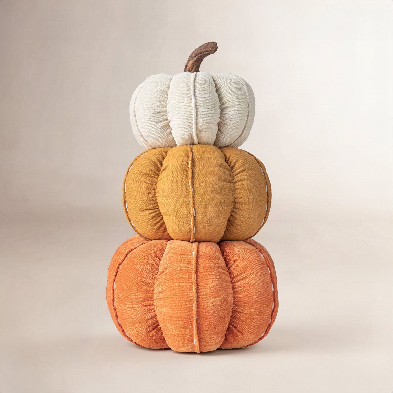 Handmade Stacked Pumpkin Accent