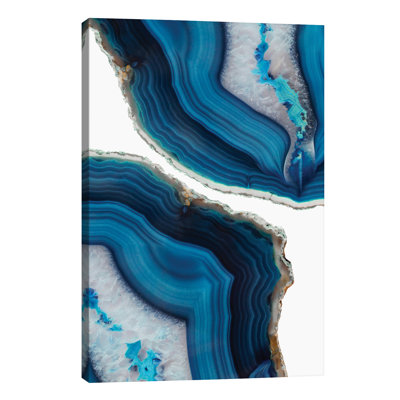 Blue Agate by Emanuela Carratoni - Wrapped Canvas Print