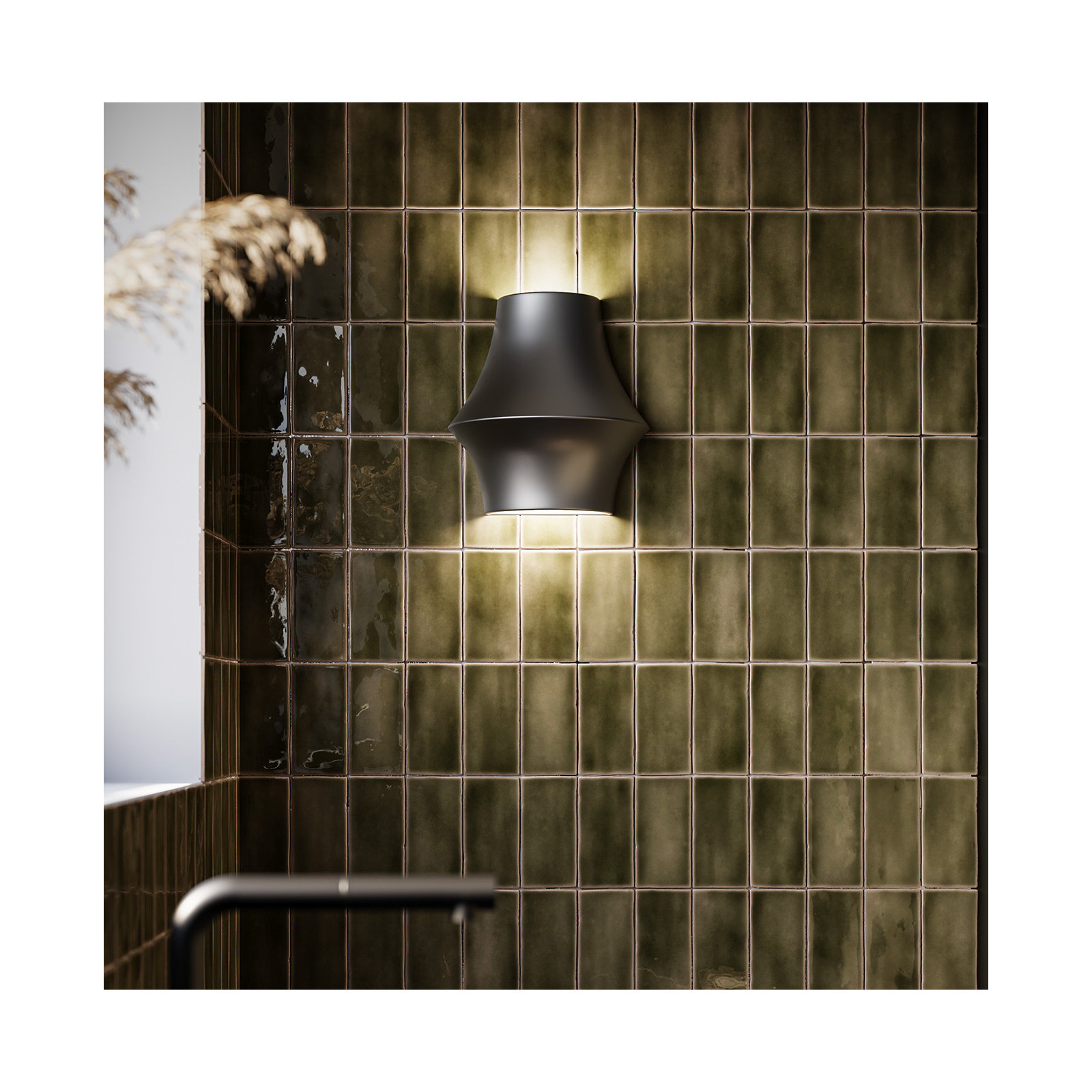 Alexia Single Vanity Light, Matte Black