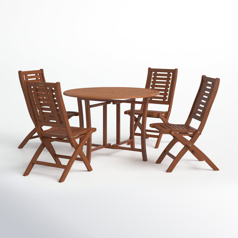Kinsler Brazilian Eucalyptus 5 Piece Dining Set, 43"