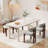Upholstered Solid Wood Dining Chair with Ergonomic Padded Backrest-1740545650