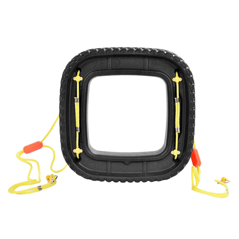 Freeport Park Baggett Plastic Tyre Swing Swing Seat with Mounting Hangers and Chains