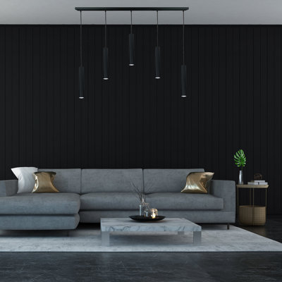 Svala - Light Matte Black Cylinder Pendant