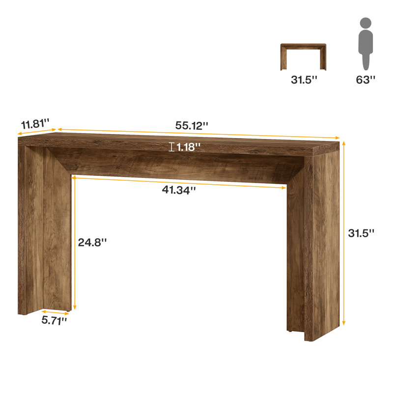 140cm Console Table, Brown