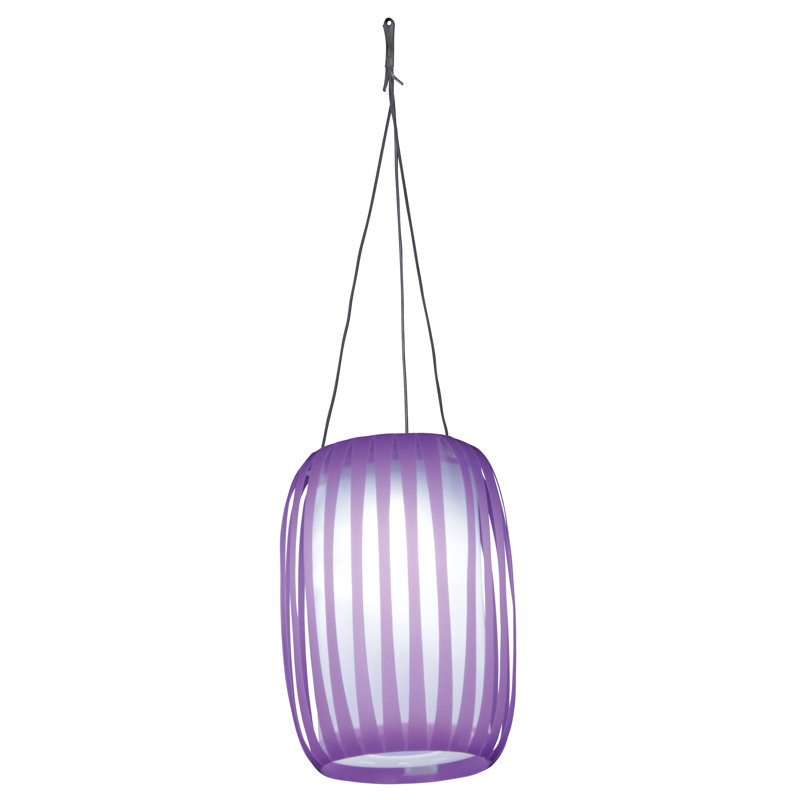 Shavon LED Outdoor Hanging Lantern, Violet