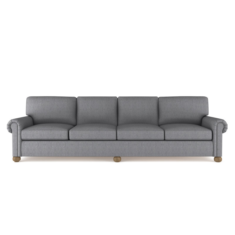 Leroy Sofa, Oyster Velvet, 36" H x 120" W x 43" D