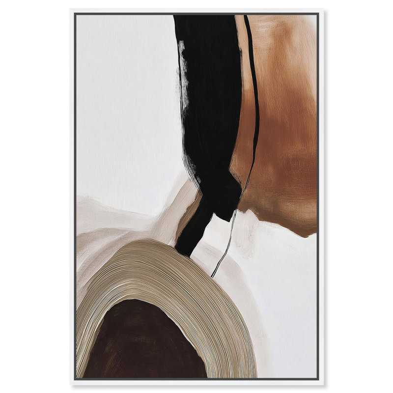 «Earth Curve III Boho Decor», reproduction d'art sur toile par Art Remedy, H 24 po x l 16 po, Cadre argenté