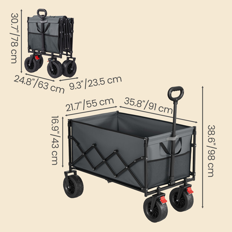 Fabric Bar Cart, Gray