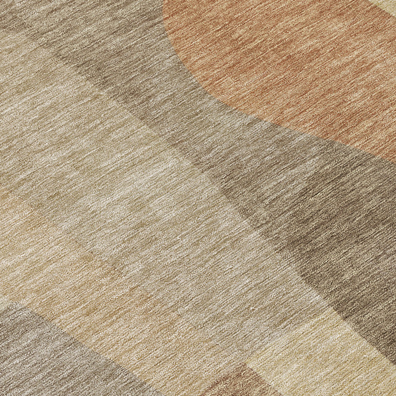Tapis abstrait intérieur / extérieur lavable à la machine Jozwiak ACN2376, Rectangle 5 pi x 7 pi 6 po