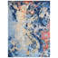 Hand Knotted Abstract Area Rug in Blue/Gold/Red/Gray-1004492192