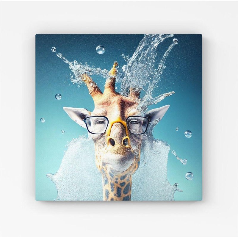 Giraffe 1 Piece Wrapped Canvas Wall Art