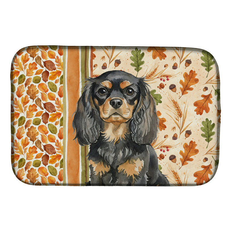 Tapis de vaisselle noir et brun