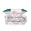 Ensemble de housse de couette en coton vert / blanc / gris-652727768