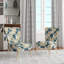 Beige et bleu Escape Flowers I - Chaise d'appoint rembourrée Cottage
