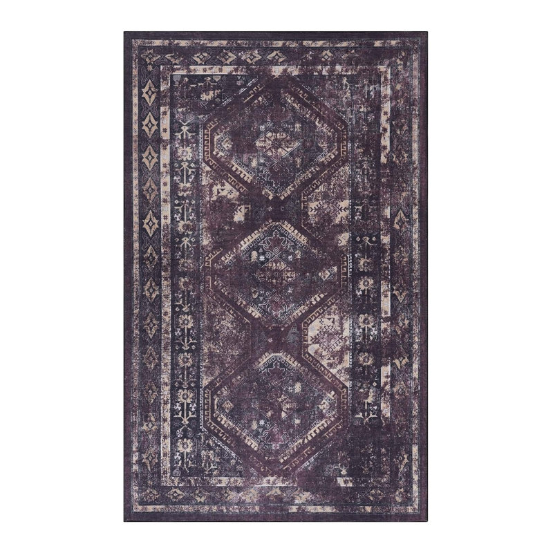 Tapis rectangulaire Antawan avec envers antidérapant, Rectangle 8 pi x 10 pi