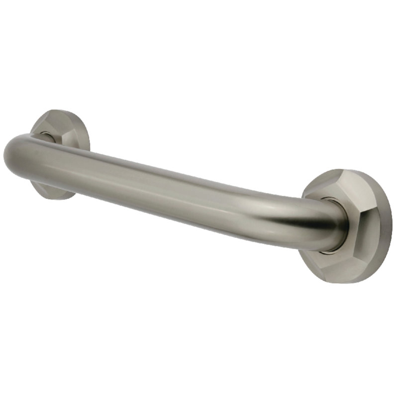 Kingston Brass Metropolitan 1-1/4 Inch O.D Grab Bar, 16" W, Brushed Nickel