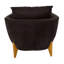 Fauteuil rembourré pour chambre à coucher, style classique, structure en bois de pin, petit espace, salon à la mode